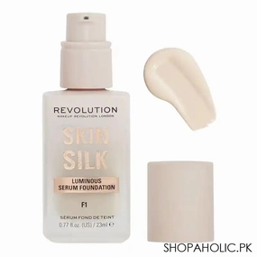 Makeup Revolution Skin Silk Luminous Serum Foundation, Cruelty-Free, Vegan, 23ml, F1