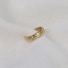 Maria ~ Adjustable Gold Plated Stainless Steel Ring