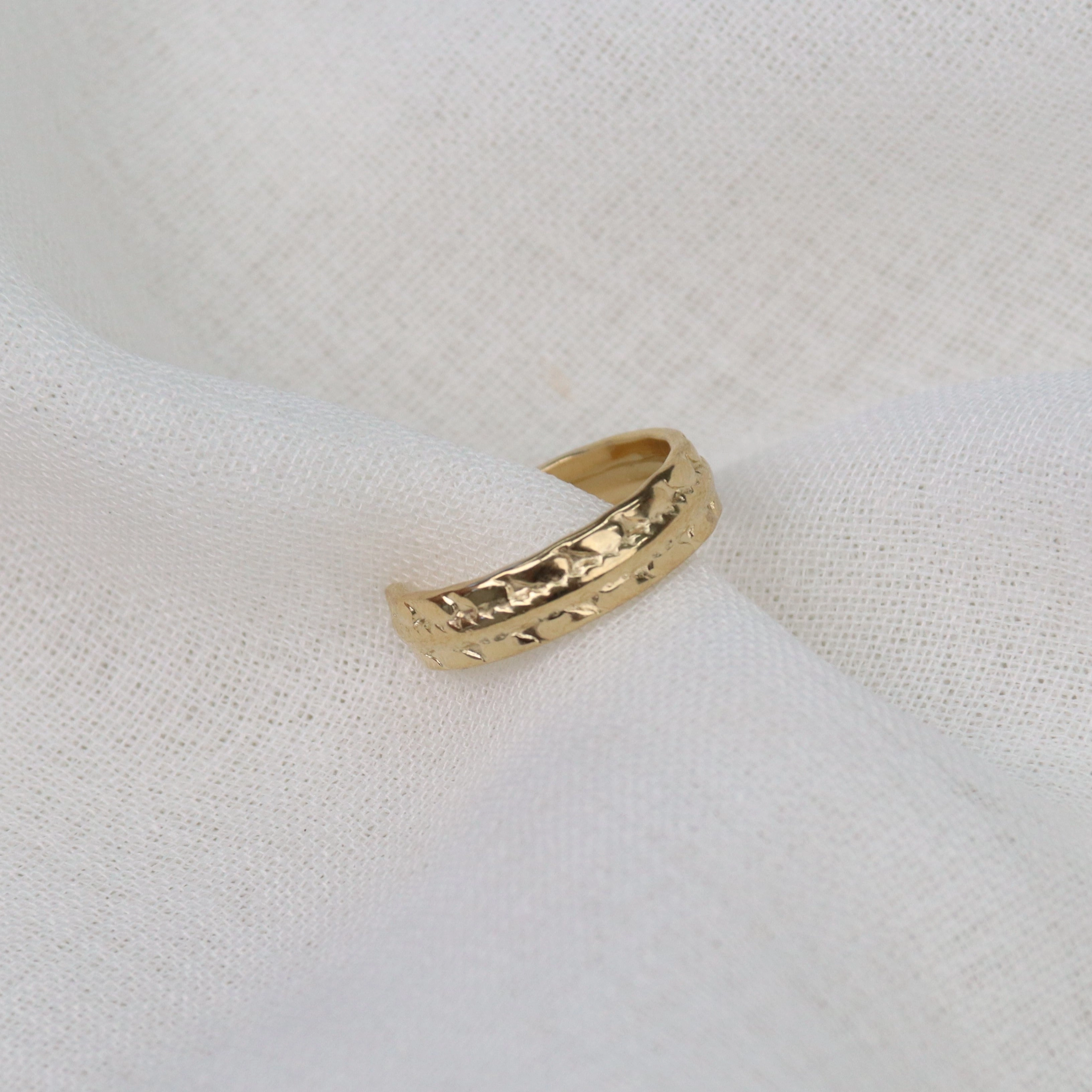 Maria ~ Adjustable Gold Plated Stainless Steel Ring