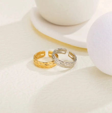 Maria ~ Adjustable Gold Plated Stainless Steel Ring