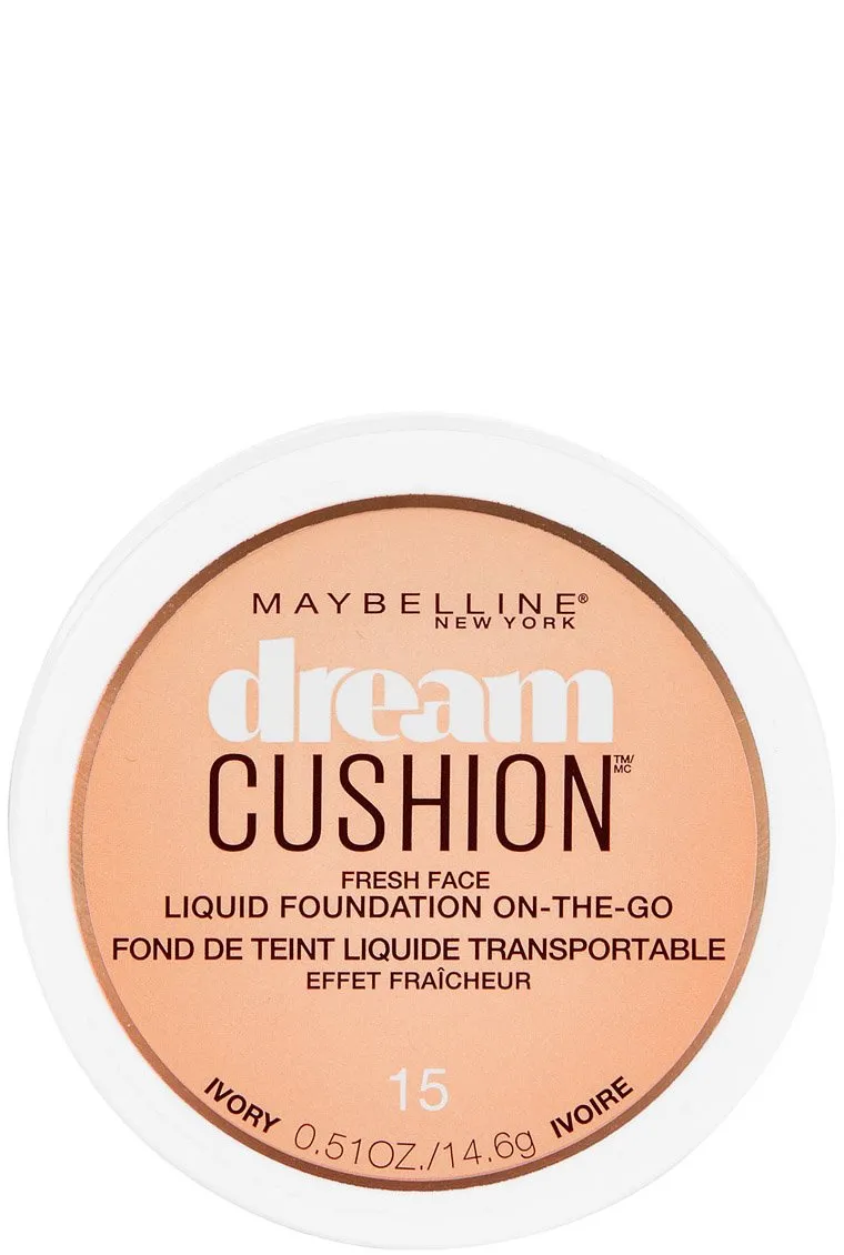 Maybelline New York Dream Cushion Fresh Face Liquid Foundation, Ivory, 0.51 Ounce