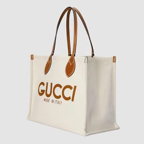 Medium tote bag with Gucci print
