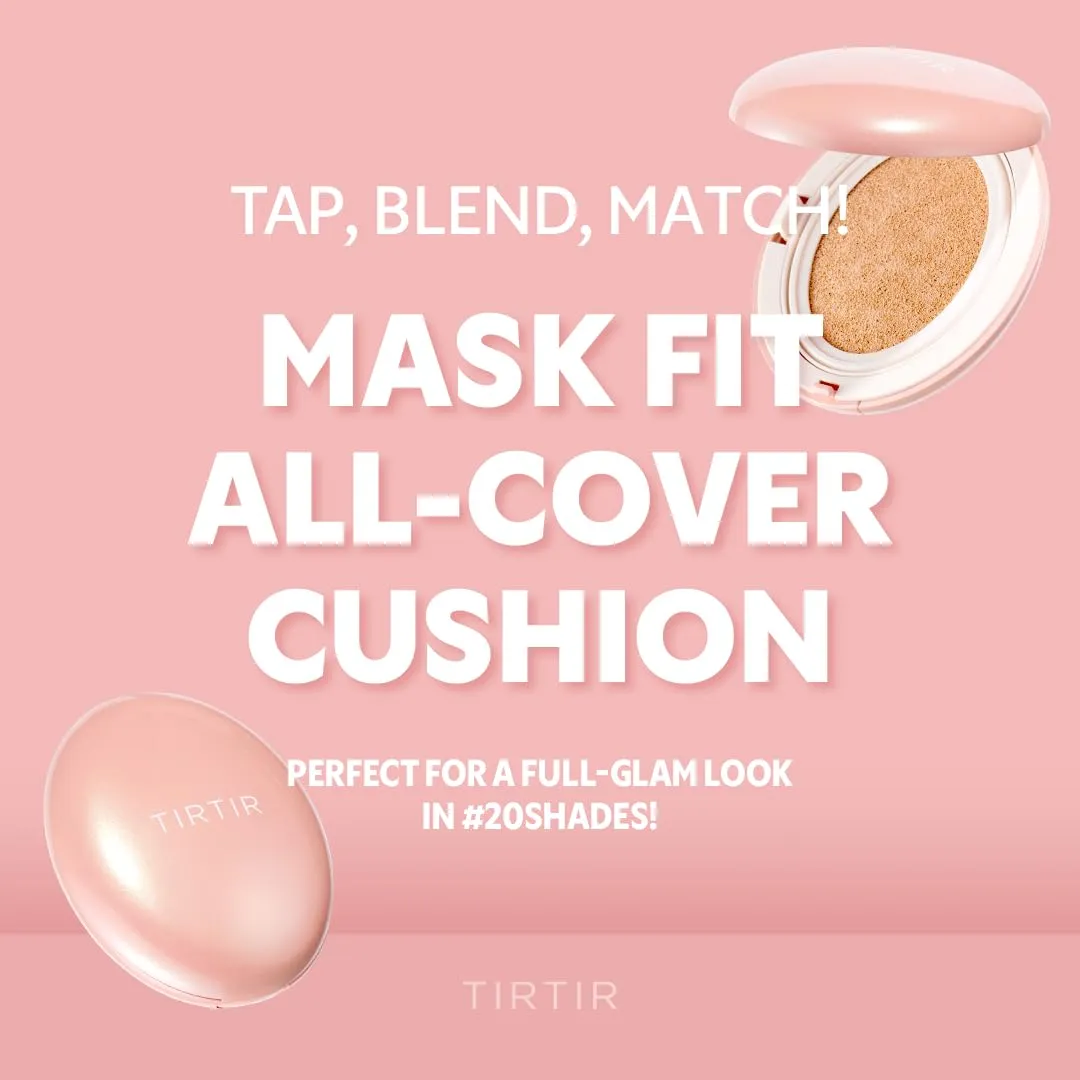 [*Mini Size*] TIRTIR All Cover Pink Cushion | Korean Cushion Foundation, (#25N Mocha, 0.15 Fl Oz)