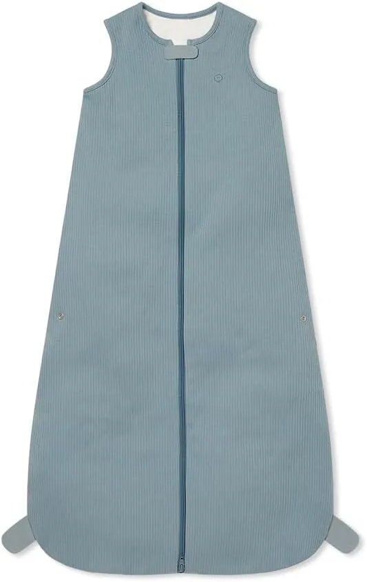 MORI Baby Unisex Ribbed Sleep Sack with Zip Up Front - Comfort and Adjustable - 1.5 TOG Sleeping Bag for Toddler Boys & Girls