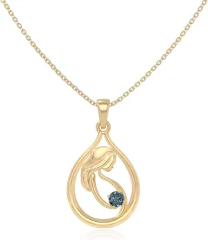 Natural Gemstone Mom To Be Pendant Necklaces for Women in Silver/18K Yellow/Rose Gold Vermeil, Birthstone Jewelry Gifts for Her Birthday, Anniversary, Graduation, Christmas,Mothers Day,Valentines