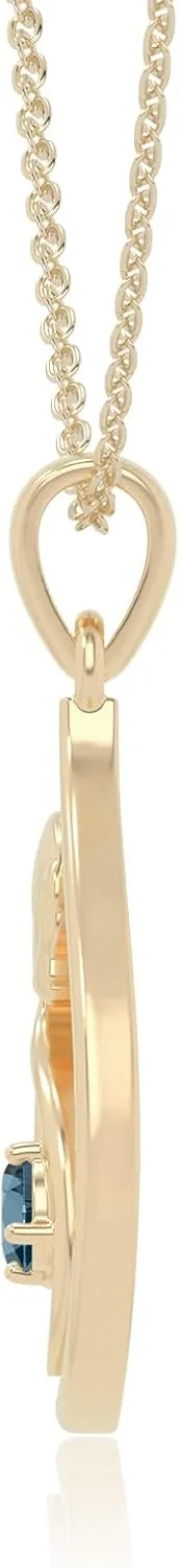 Natural Gemstone Mom To Be Pendant Necklaces for Women in Silver/18K Yellow/Rose Gold Vermeil, Birthstone Jewelry Gifts for Her Birthday, Anniversary, Graduation, Christmas,Mothers Day,Valentines