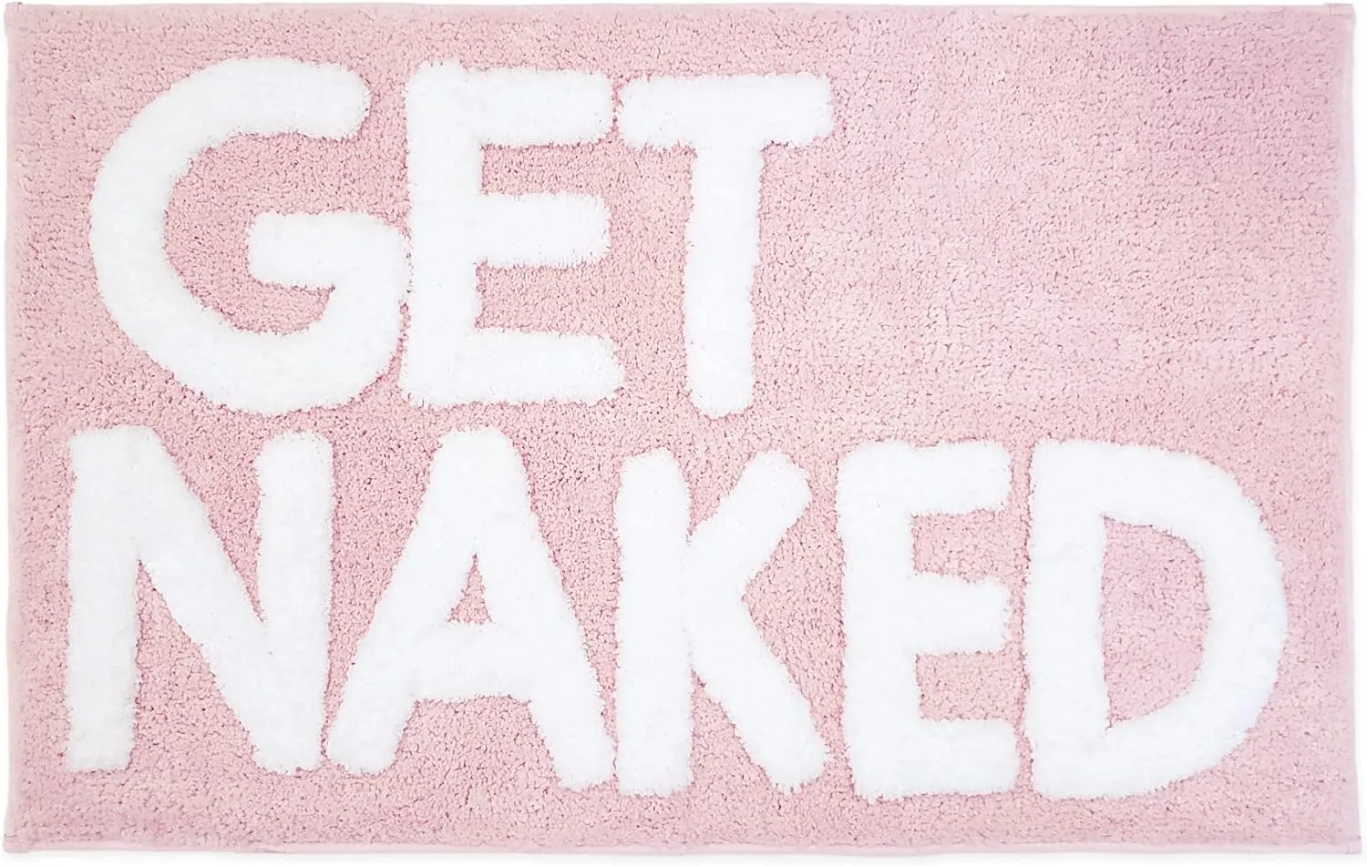 New Mungo Get Naked Bath Mat Pink - Blush Bathroom Rugs - Bath Mat - 31" x 20"