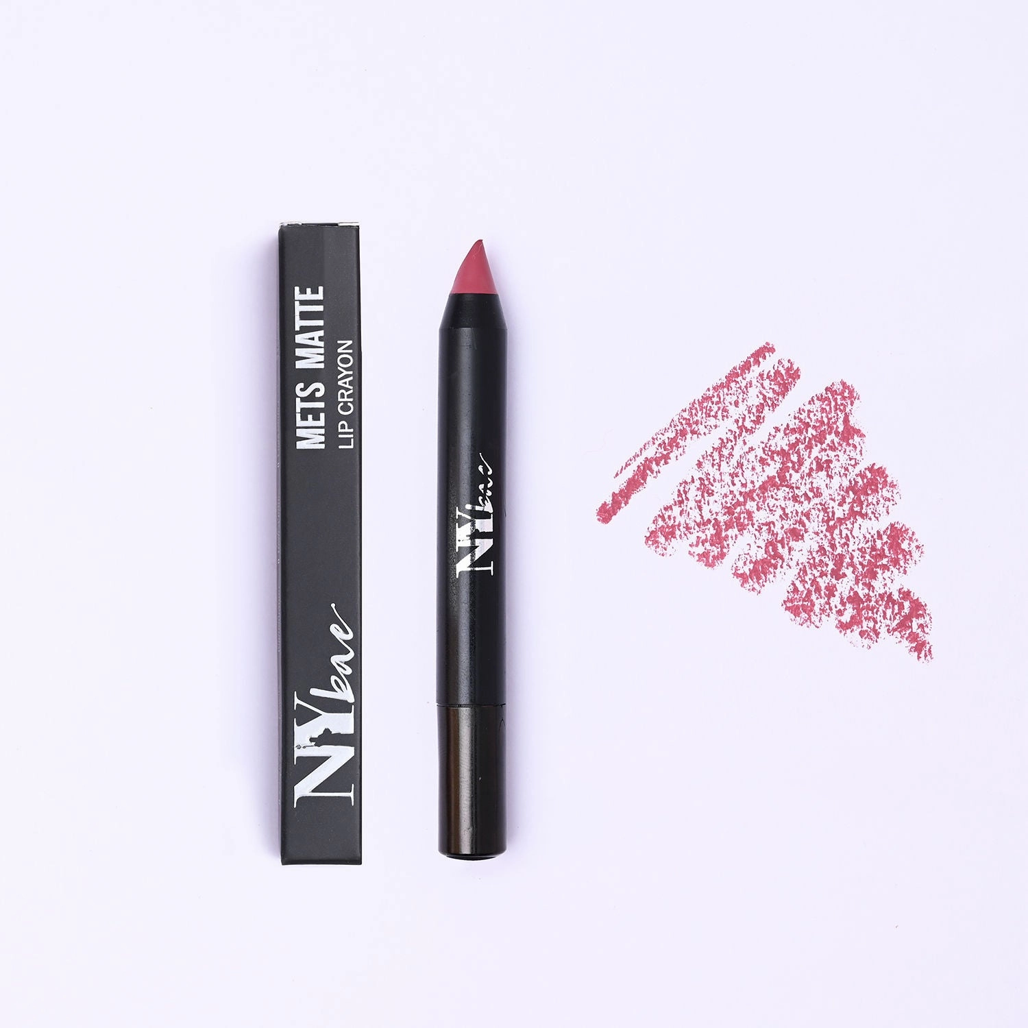 NY Bae Mets Matte Lip Crayon - Majestic Mauve 41 (2.8 g) | Creamy Matte Finish | Lasts Up to 5  Hours | Moisturizing | SPF Protection