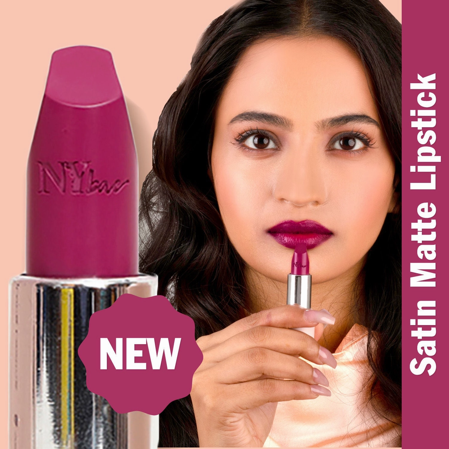 NY Bae Satin Matte Lipstick - Merry Mauve 11 | Mauve | Creamy Satin Finish | High Shine Colour | Hydrating | Long-Lasting | Weightless