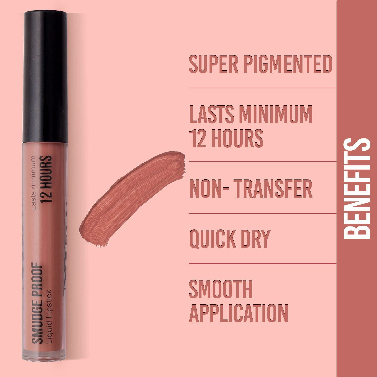 NY Bae Smudge Proof Liquid Lipstick | Lasts Minimum 12 Hours | Super Pigmented | Transfer Proof - Mauve Magic 04