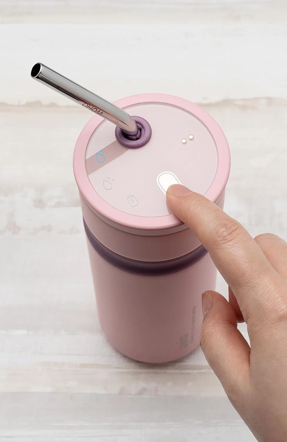OHOM Uvio Straw Bottle (April Blush)