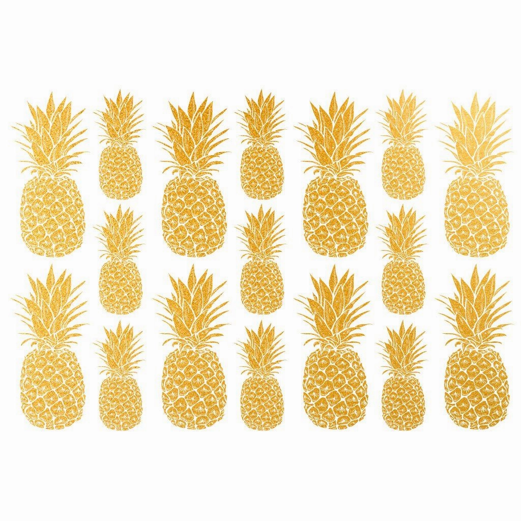 Overglaze Decal Pineapples