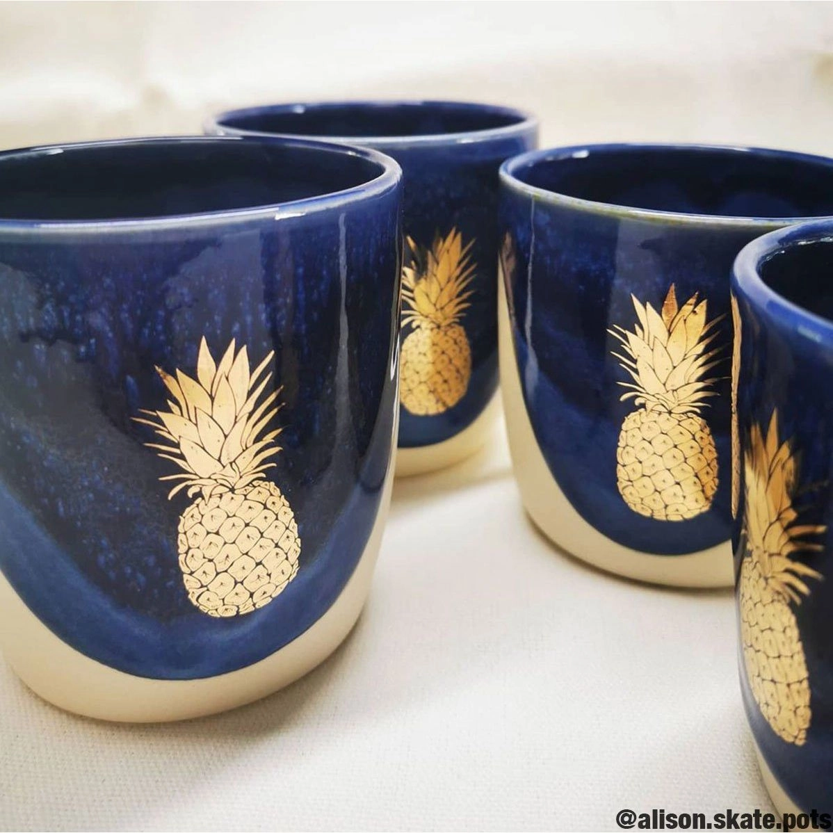 Overglaze Decal Pineapples