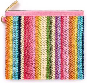 Packed Party Bring On the Fun Luxe Woven Everything Pouch, Makeup Bag, Travel Bag, Cosmetic Bag for Women