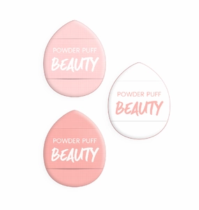 Peach Pink Series Mini Makeup Puffs (3 pcs)
