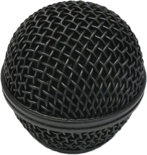 Performance Plus SM58 Style Black Mesh, Screw on Ball Microphone Grille (MB58-B)
