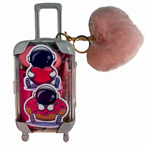 Pink Astronaut Self Defense Suitcase