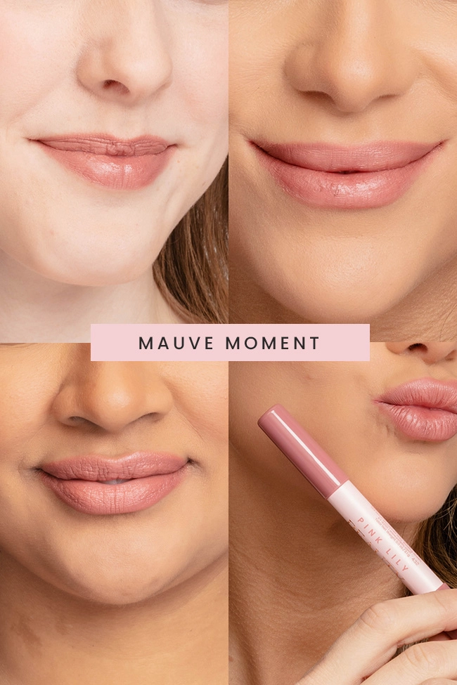 Pink Lily Beauty Double Bloom Dual Lipstick and Lip Liner - Mauve Moment FINAL SALE