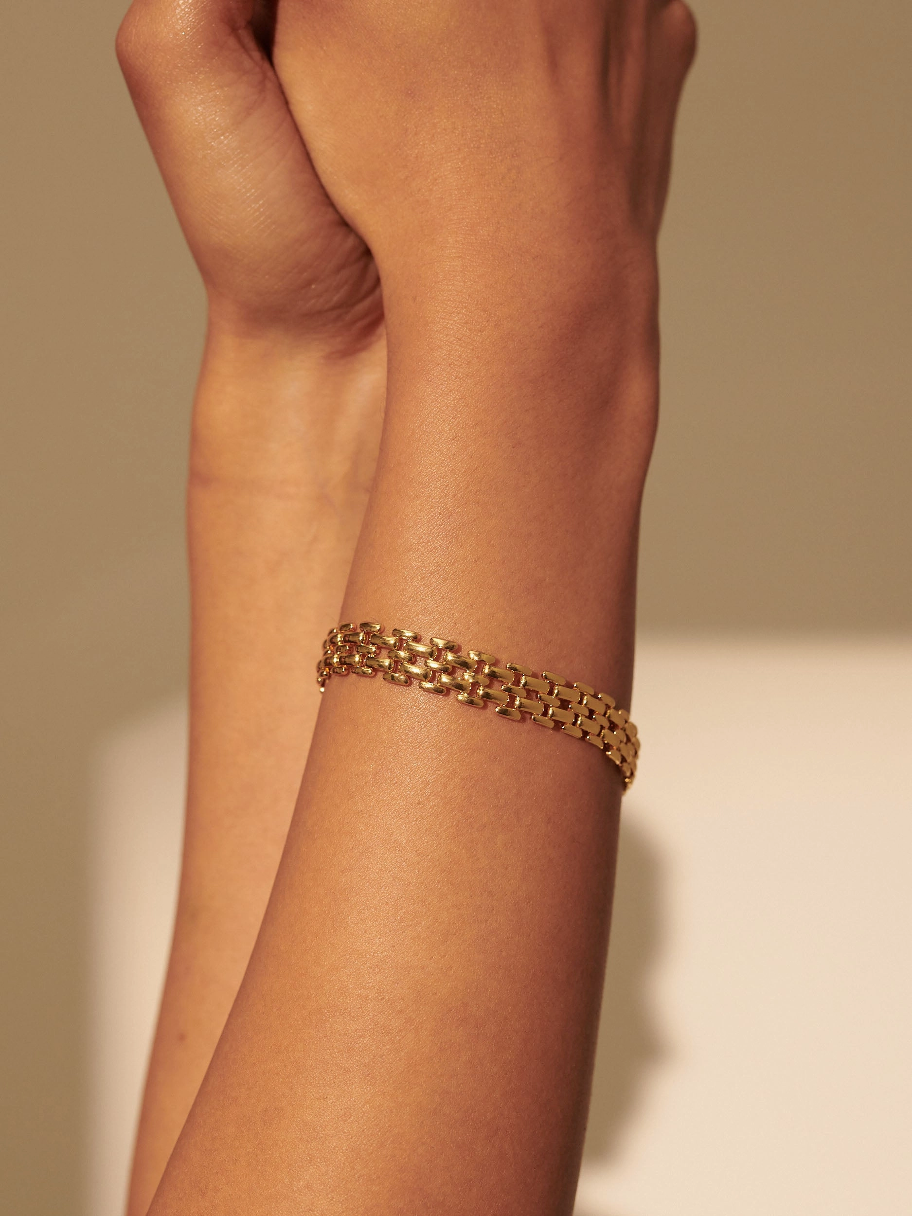 Popcorn Chain 18K Gold Bracelet