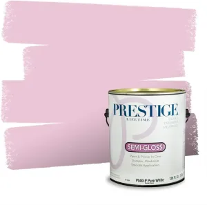 PRESTIGE Paints Interior Paint and Primer In One, 1-Gallon, Semi-Gloss, Comparable Match of Valspar* Velvety Blush*
