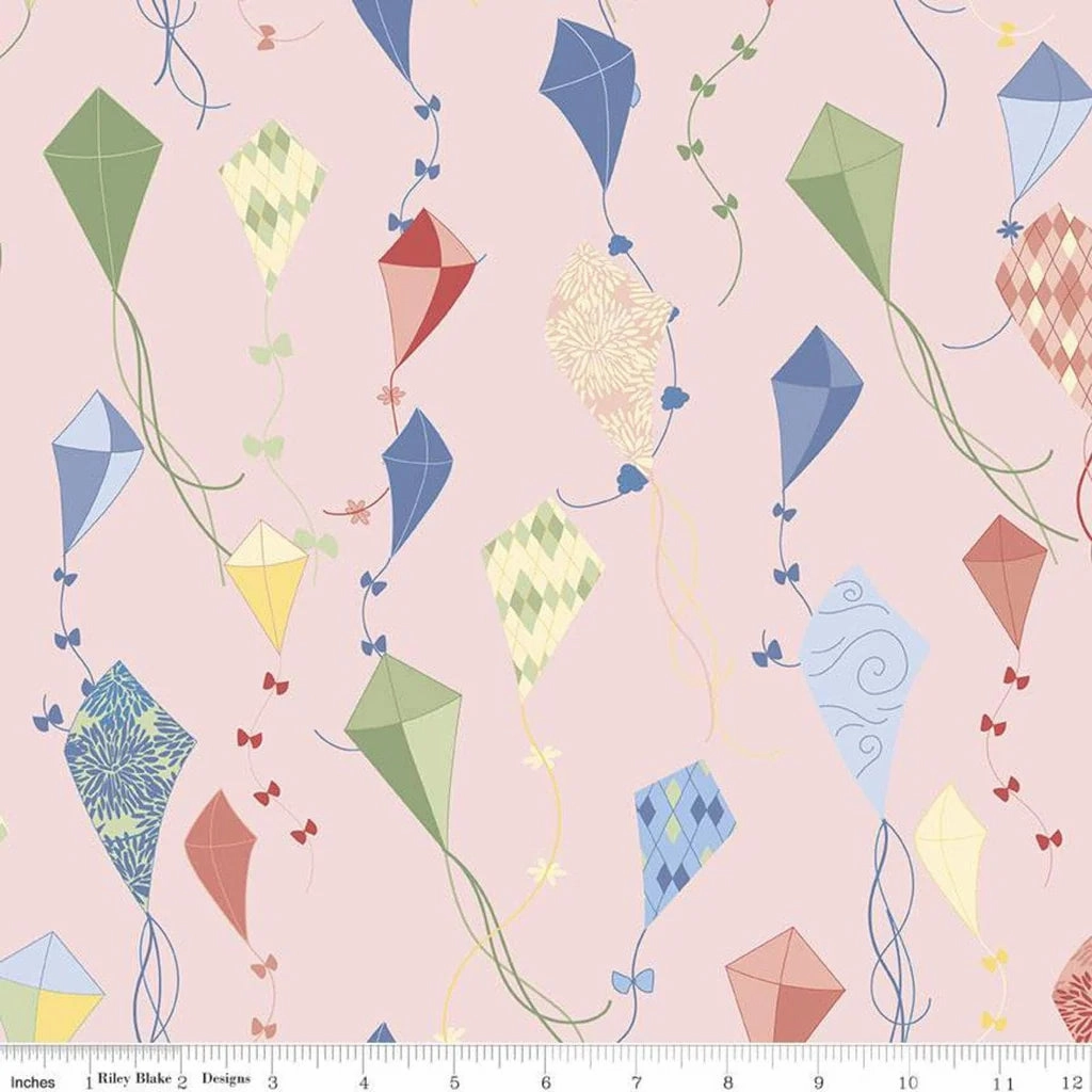 Riley Blake On The Wind Kites C11850 Blush