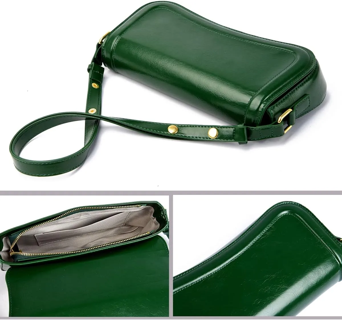 Shoulder Bag Retro Classic Purse Clutch Shoulder Tote HandBag with Zipper Closure for Women