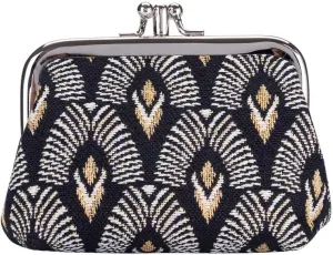 Signare Tapestry Double Pocket Change Pouch Kiss lock Coin Purse for Women