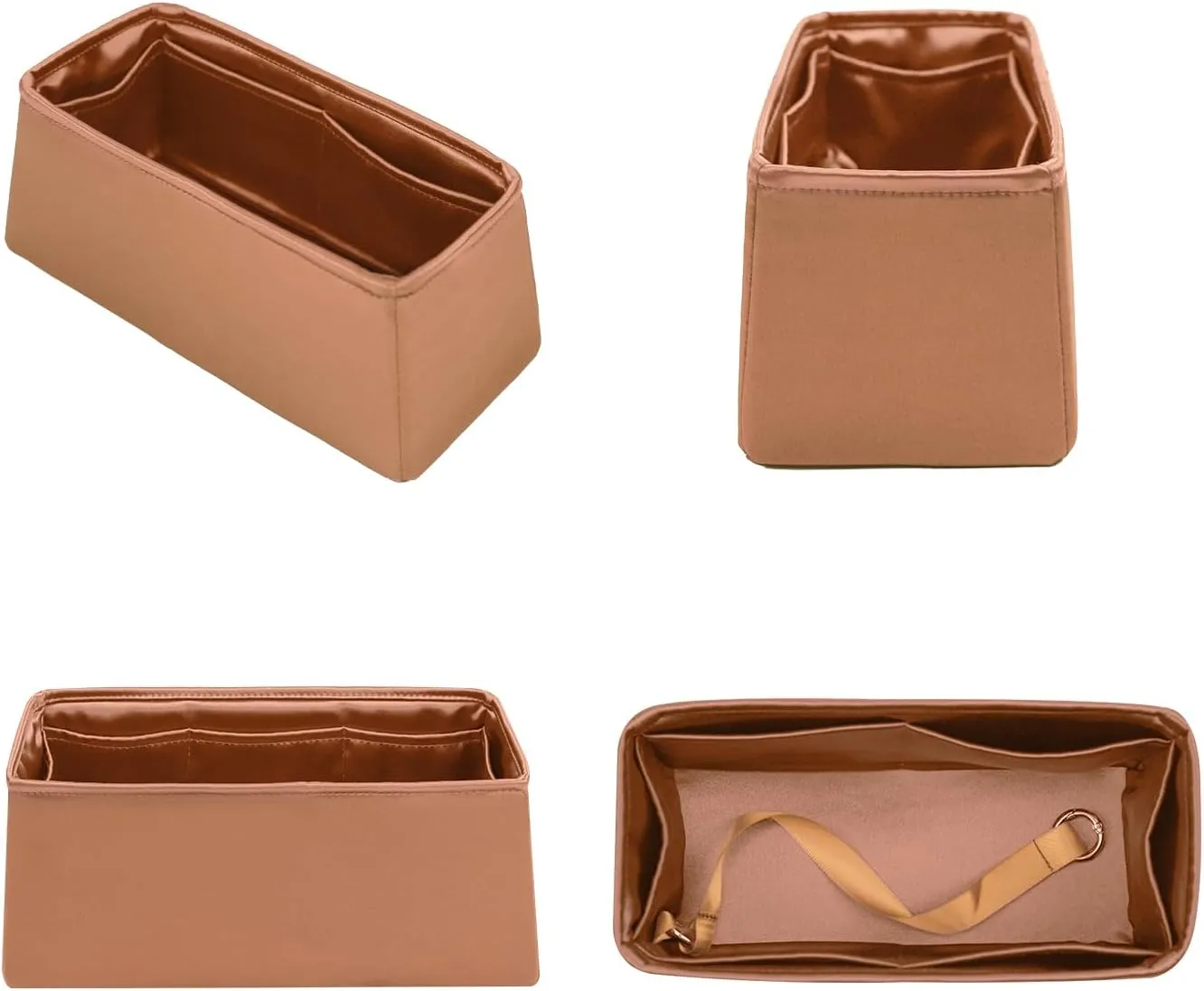 Silky Insert for Kelly 20, Lightweight Purse Organizer Insert Compatible with Hermes Kelly 20, Silky Smooth Handbag Shaper(Gold)