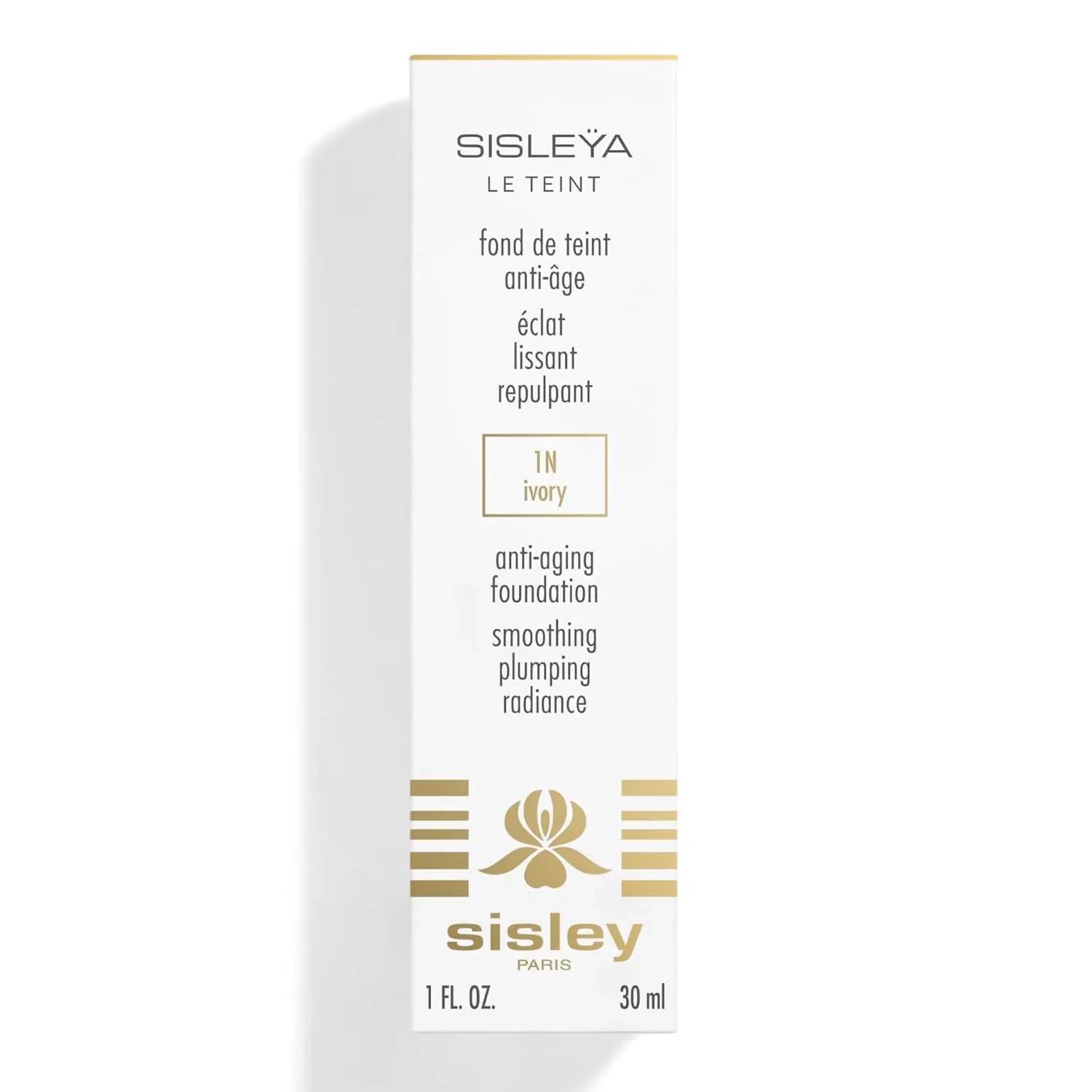 Sisley Paris Sisleya Le Teint, 1N Ivory - 30 mL - Anti-Aging, Oil-Free Fluid Foundation for Radiance & Smoothing - All Skin Types - Non-Comedogenic