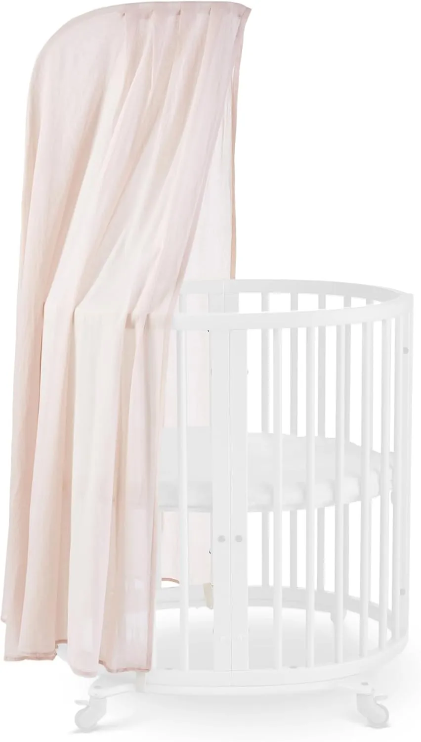 Stokke Sleepi Canopy by Pehr, Blush - Dreamy Crib Canopy for Sleepi Mini & Crib/Bed - Available in Numerous Colors - Oeko-Tex Standard 100