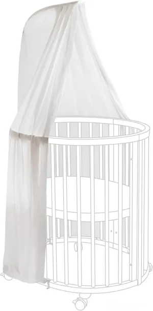 Stokke Sleepi Canopy by Pehr V3, Grey - Compatible with Sleepi Drape Rod V3 - Available in Numerous Colors - Oeko-Tex Standard 100