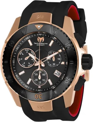 TechnoMarine Men's Black Quartz Watch TM616005 UF6, Gold, Quartz Watch, Chronograph (One Size, Multicolored)