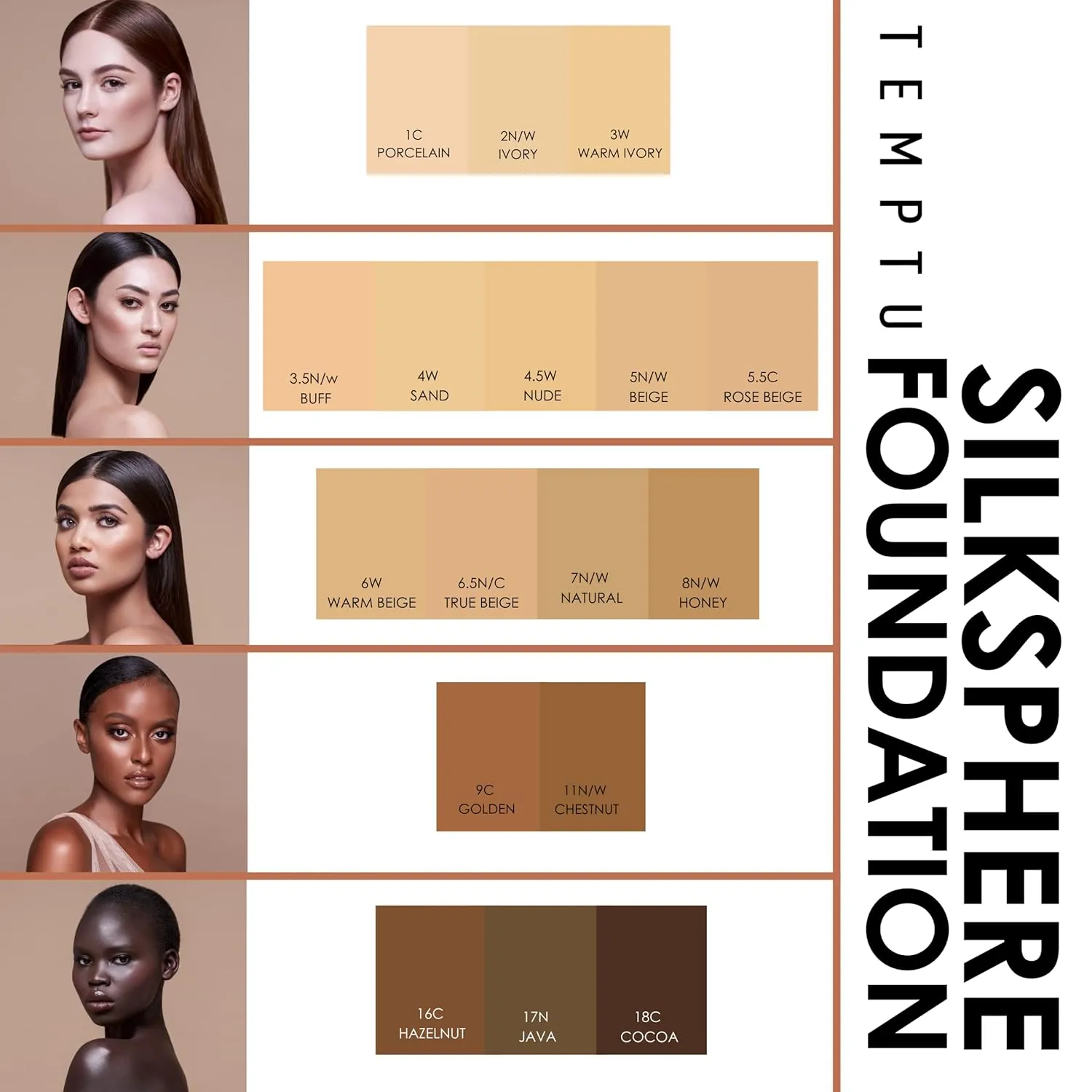 TEMPTU SilkSphere Airbrush Foundation Airpod: Long-Lasting Makeup, Medium to Full Coverage | 4-In-1 Formula Foundation, Primer, Concealer & Corrector | Dewy, Soft-Focus Finish | 18 Shades