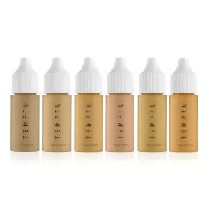TEMPTU SilkSphere Airbrush Foundation: Long-Lasting Liquid Makeup, Medium to Full Coverage, 4-In-1 Formula Foundation, Primer, Concealer & Correcto, Luminous, Dewy Finish, Available in 18 Shades