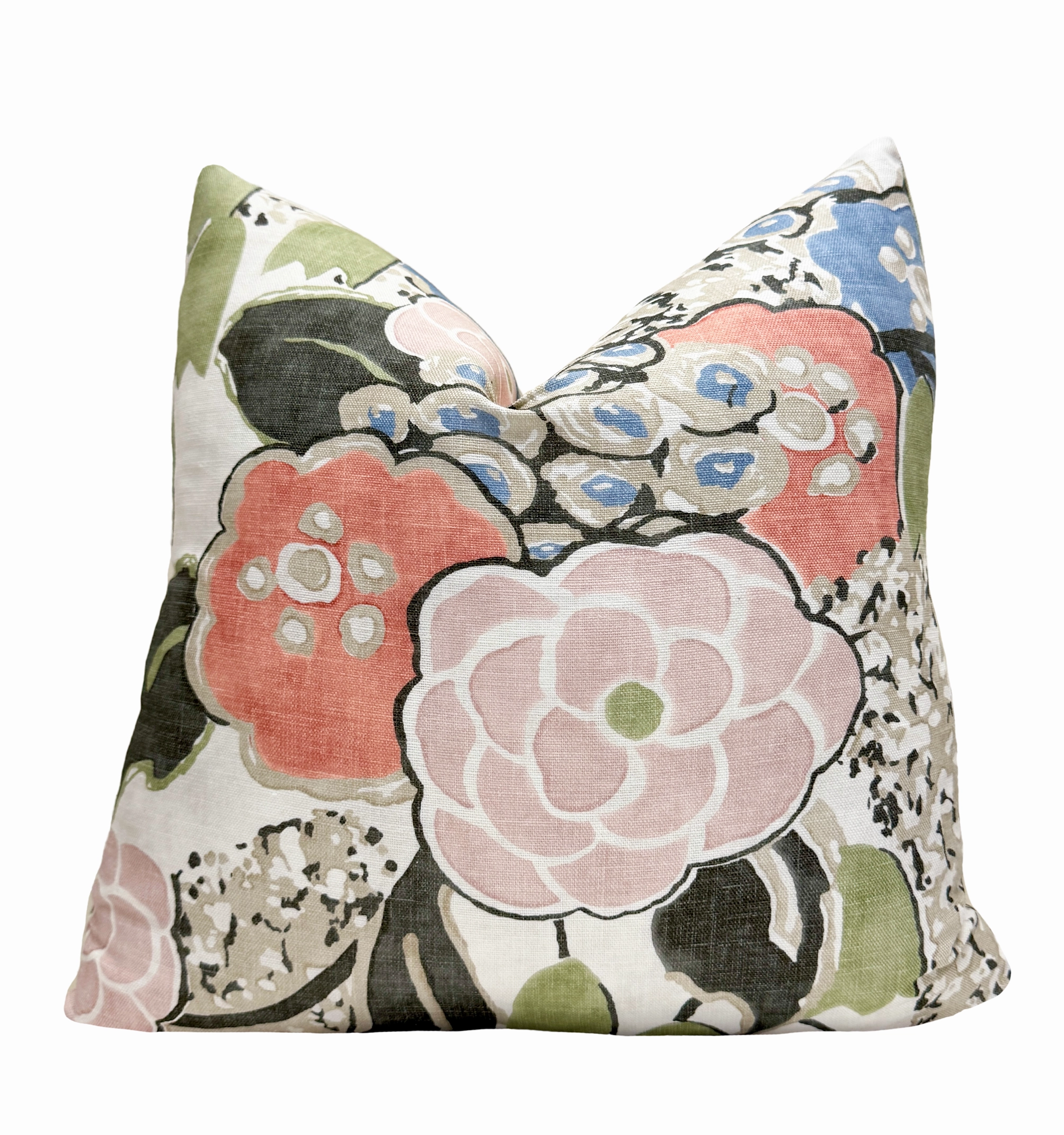 Thibaut Laura Blush and Green Throw Pillow