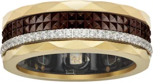 VERTU Smart Ring Ai Diamond Ring for Men/Women, Sleep Tracker - Fitness Monitor - Gold Plated Silver Brown - Size 8 - No App Subscription - Afterglow