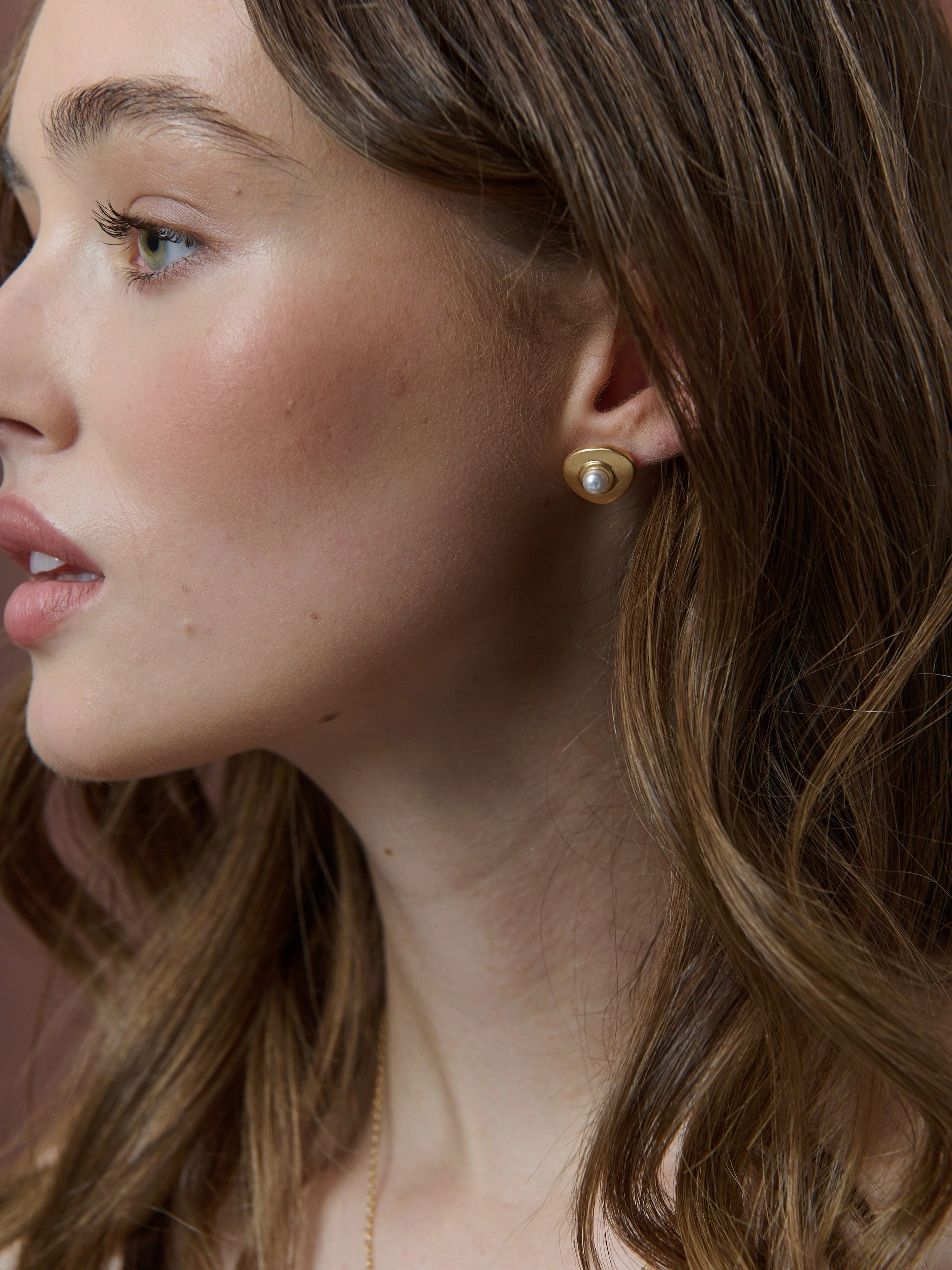 Victoria Matte 18K Gold Plated Earrings