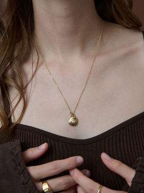 Victoria Matte 18K Gold Plated Necklace