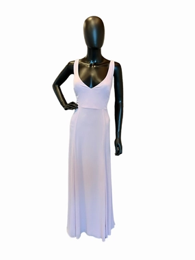 Watters Crinkle Chiffon Blush Formal Gown