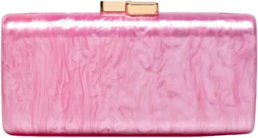 Women Acrylic Clutch for Women Evening HandBag Lipstick Bag for Wedding Party Prom Cocktail Gold Clasp