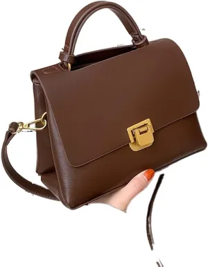 Women's Handbags Handbag Winter Leather Women's Purse Purse Shoulder Bag Women's Handbag(Coffee)