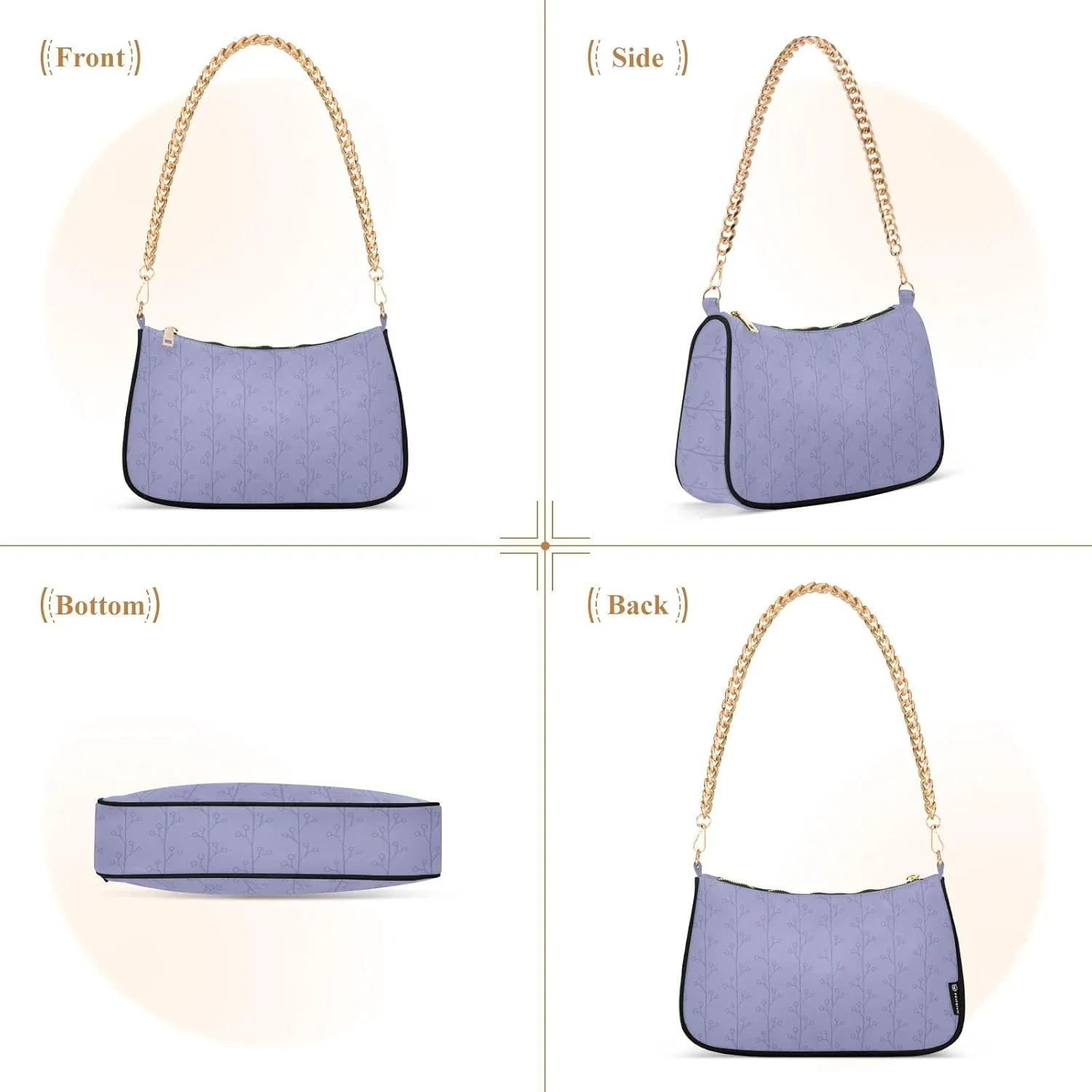 Women's Shoulder Handbags Chain Shoulder Brace for Women Bag Botanical Print Ladies Vacation Handbags Tote Purse,Multi1