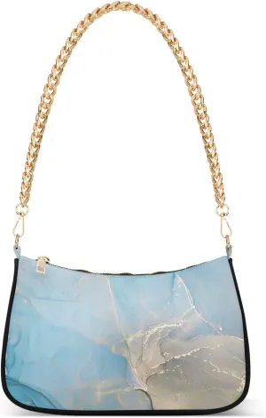 Women's Shoulder Handbags Chain Shoulder Brace for Women Bag Marble Print Ladies Vacation Handbags Tote Purse,Multi1